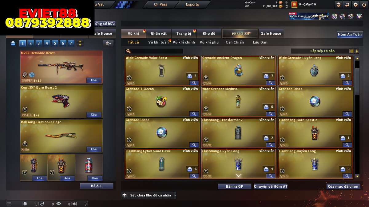 shop acc cf uy tin gia re